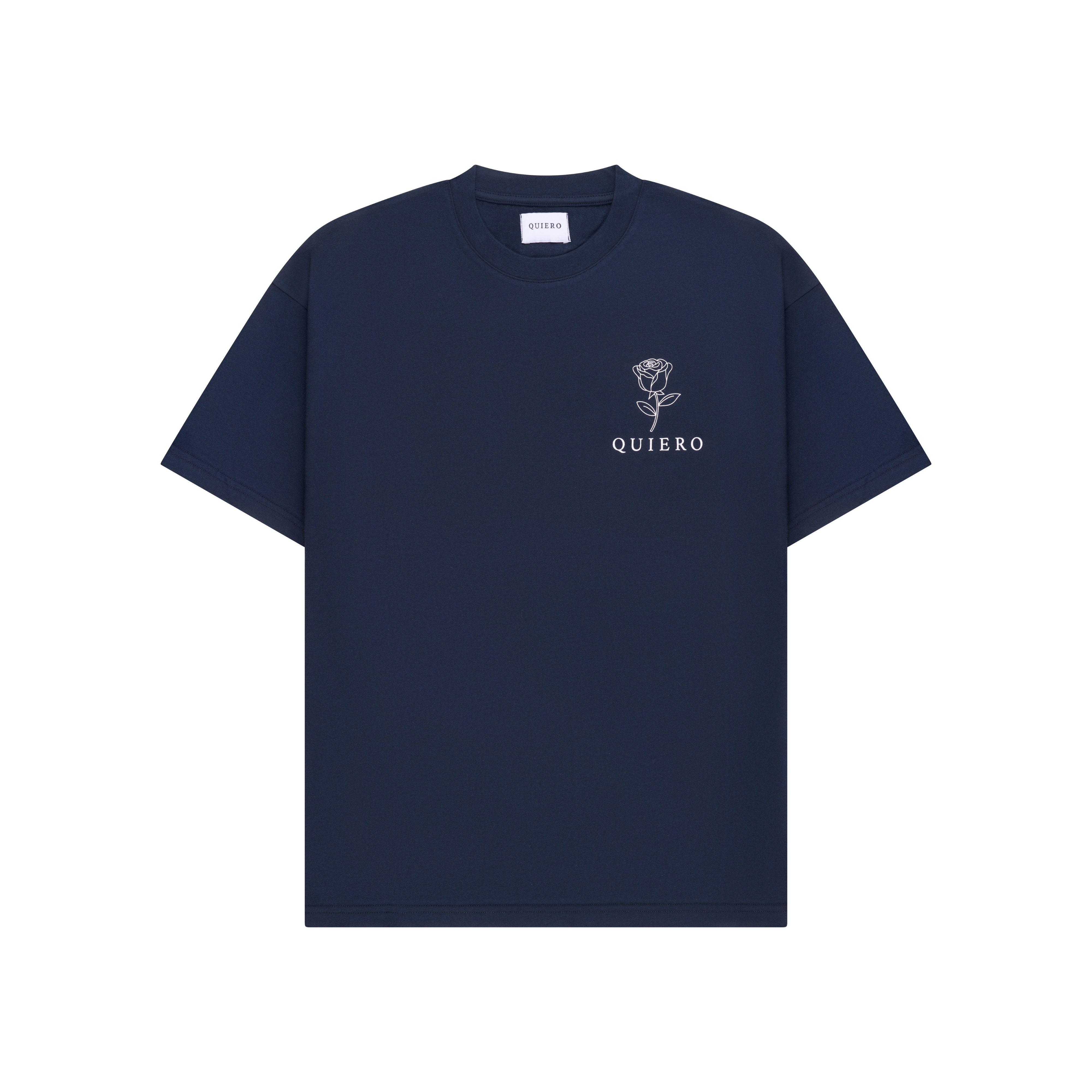 Te Quiero Rose T-Shirt - Navy Blue