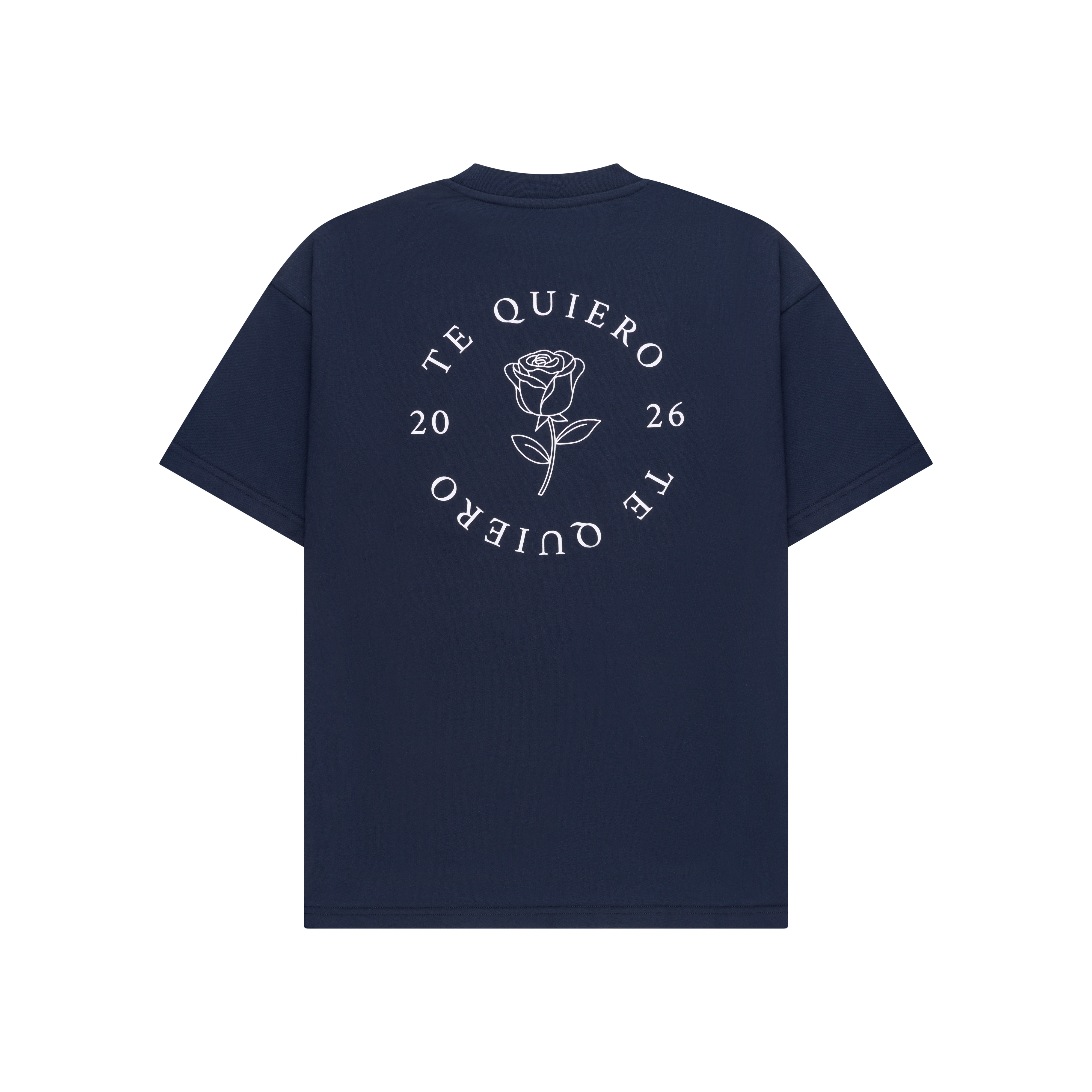 Te Quiero Rose T-Shirt - Navy Blue