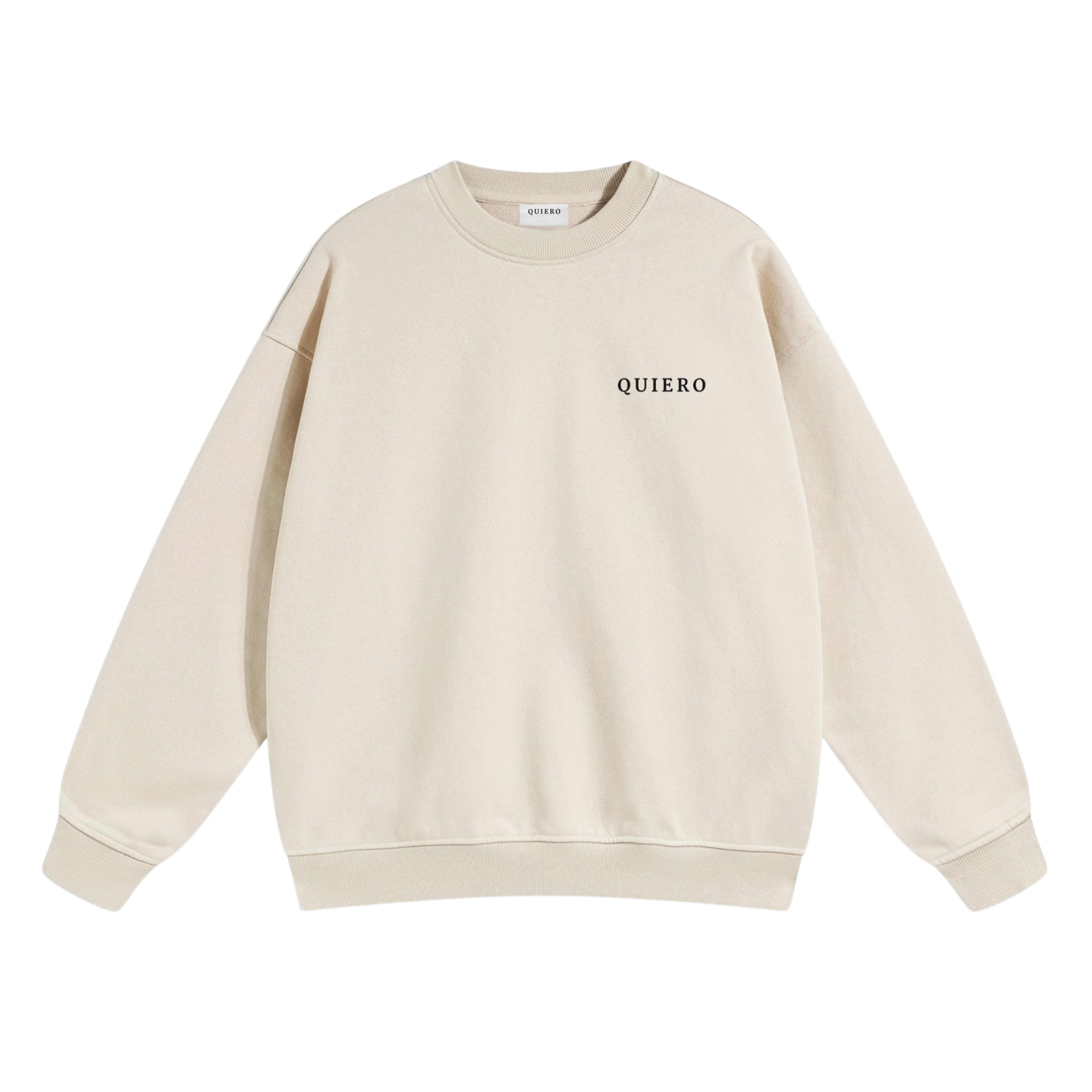 Slogan Crewneck - Beige