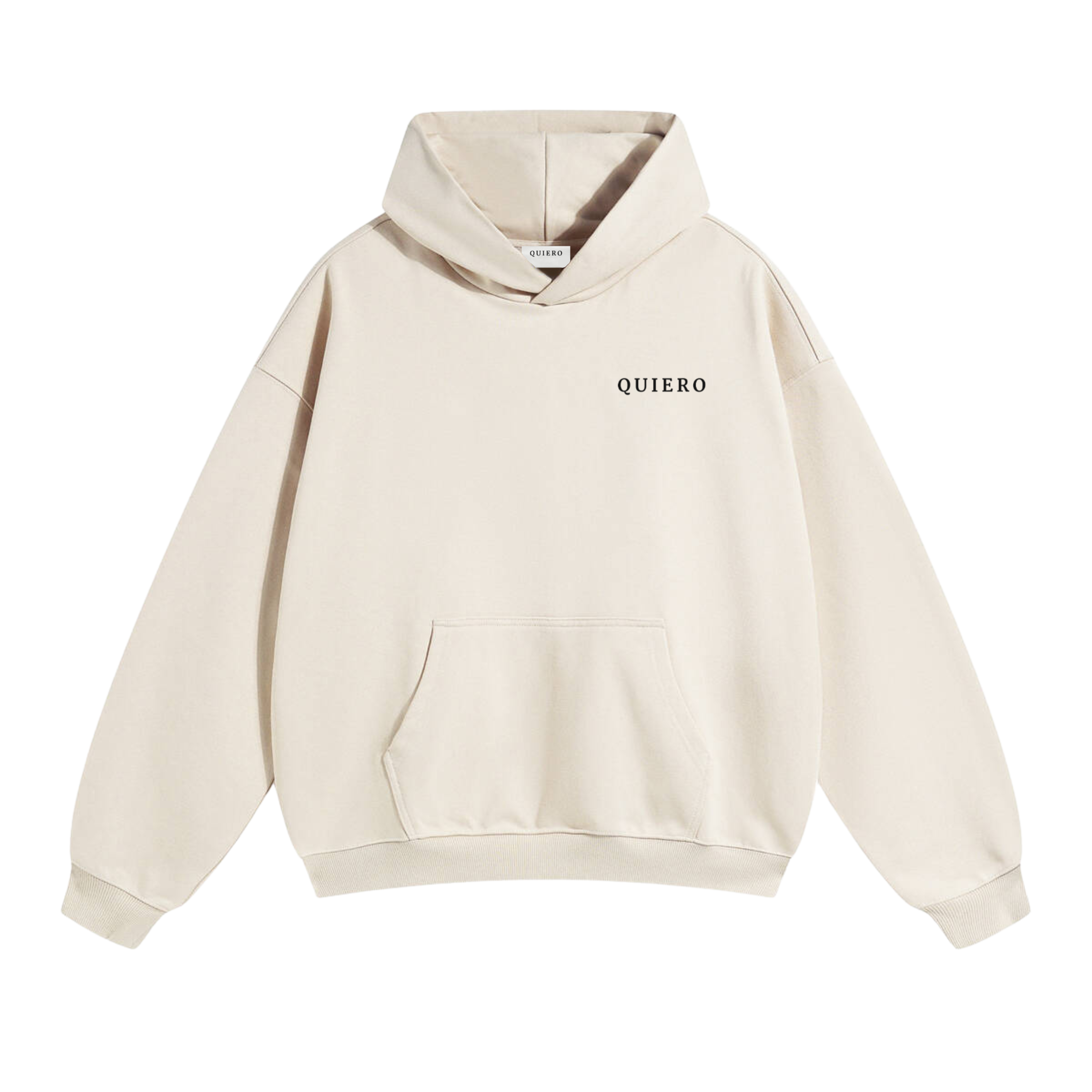 Slogan Hoodie - Beige